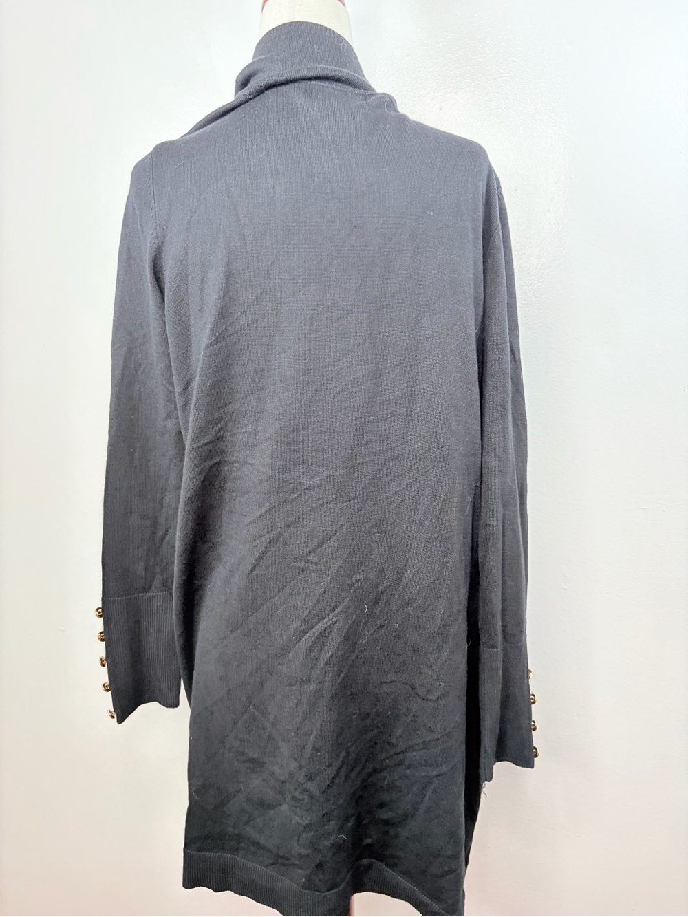JM Collection Button Sleeve Open Front Cardigan - Picture 5 of 7